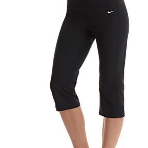 Nike | Pants u0026 Jumpsuits | Nike Black Cropped Drifit Capri Pants S |  Poshmark